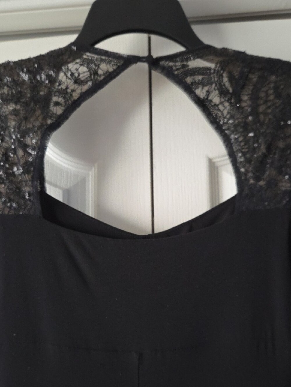 Lauren Ralph Lauren Black Maxi Dress with Lace Shoulders - Picture 5 of 10